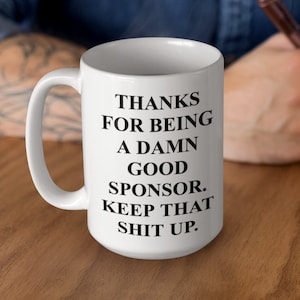 Sponsor Thank You Gift, AA Recovery Gifts, Sponsor Gift for Men,AA Sponsor Gift, Sponsor Thank You Mug