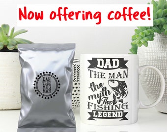 Fathers Day Fishing Gifts, Fishing Gifts for Men, Father's Day Coffee Mug Gift Set, Fathers Day Gift from Daughter, Dad Birthday Gift