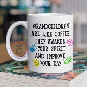 Los nietos son como el café, regalo para la abuela de los nietos, del nieto, regalo del día de las madres de la abuela, de los nietos, regalo de cumpleaños de la abuela