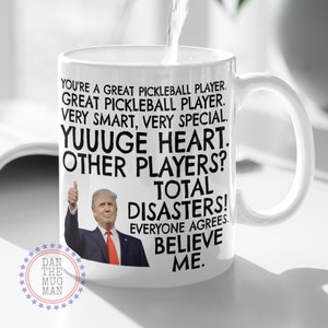 Trump Pickleball Player Mug, Trump Pickleball, Trump Pickleball Gifts, Pickleball coffee mug, Gift for Pickleball player