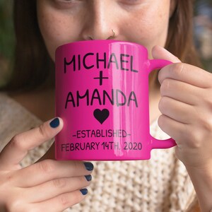 Personalized Valentine&#39;s Day Mug, Couples Mug, Couples Gift, Personalized Anniversary Mug, Anniversary Gift, Anniversary Mug, Personalized