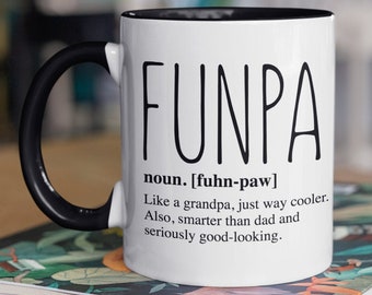 Funpa Mug, Grandpa Coffee Mug, Gift from Grandchildren, Father-in-law Gift, Grandpa Birthday, Grandpa Birthday Mug, Father in law Gift