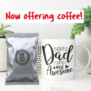 Danke Papa, ich bin großartig geworden, Geschenkset mit Kaffeetassen zum Vatertag, Vatertagsgeschenk von der Tochter, Geburtstagsgeschenke für Papa, Geschenke für Papa von der Tochter