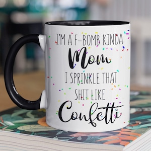 Mug maman drôle, maman jurer, mug maman drôle, idée cadeau jurer, anniversaire de maman, tasse maman bombe F, tasse jurer, cadeaux sarcastiques