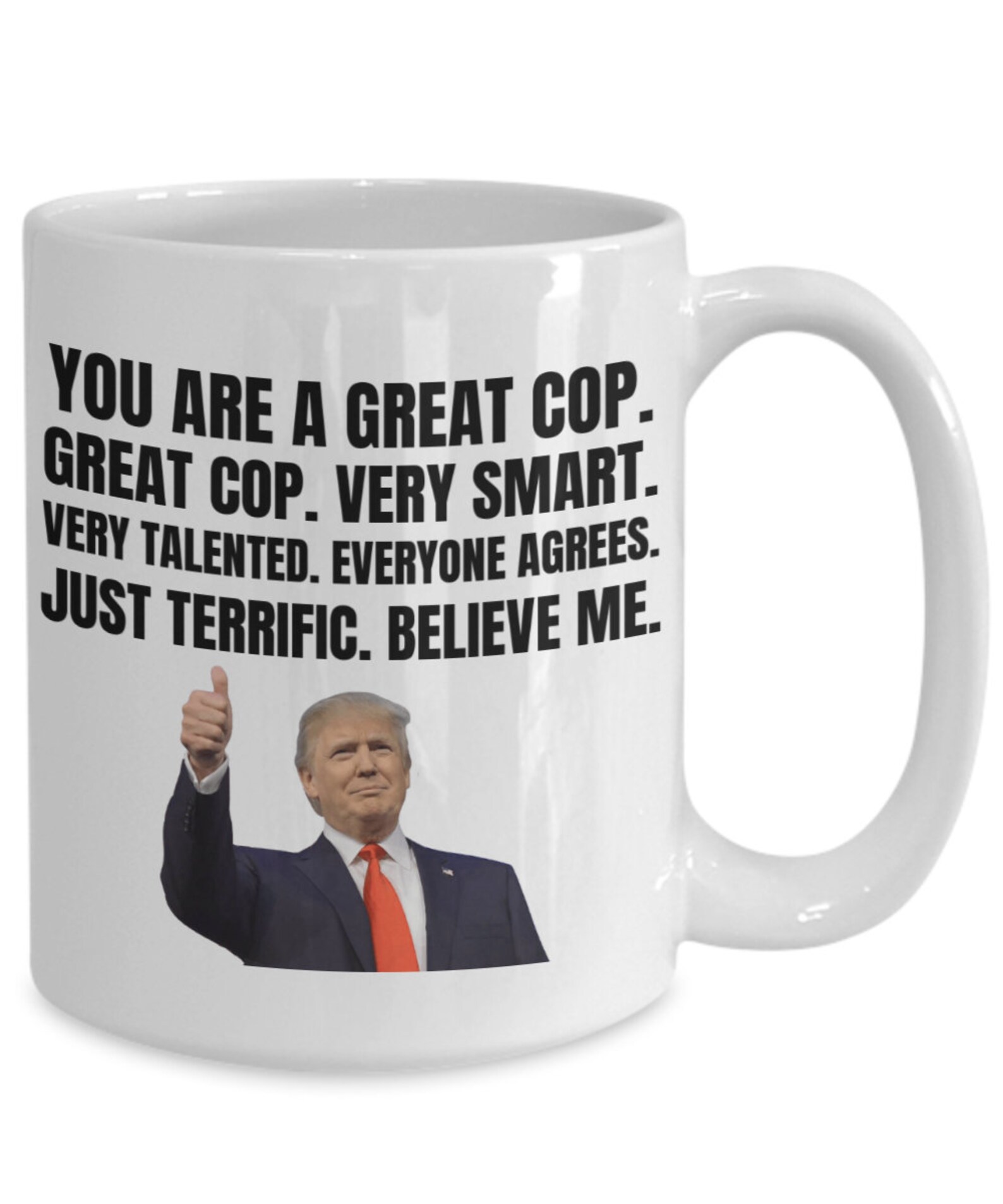 Funny Cop Mug Funny Cop Gift Trump Cop Mug Police Officer Etsy