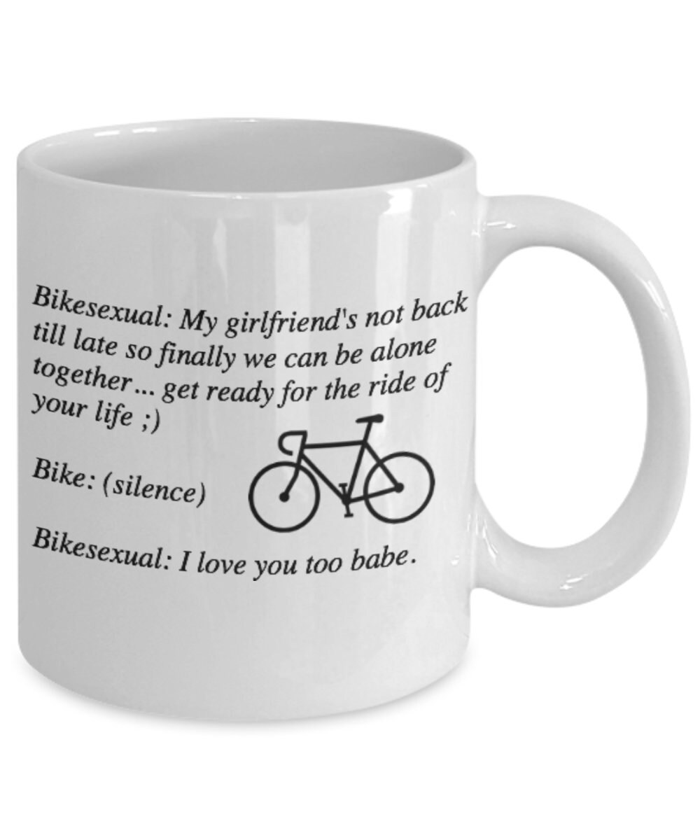 Bikesexual Mug Bike Lover Mug Cycling Mug Mountain Bike Etsy