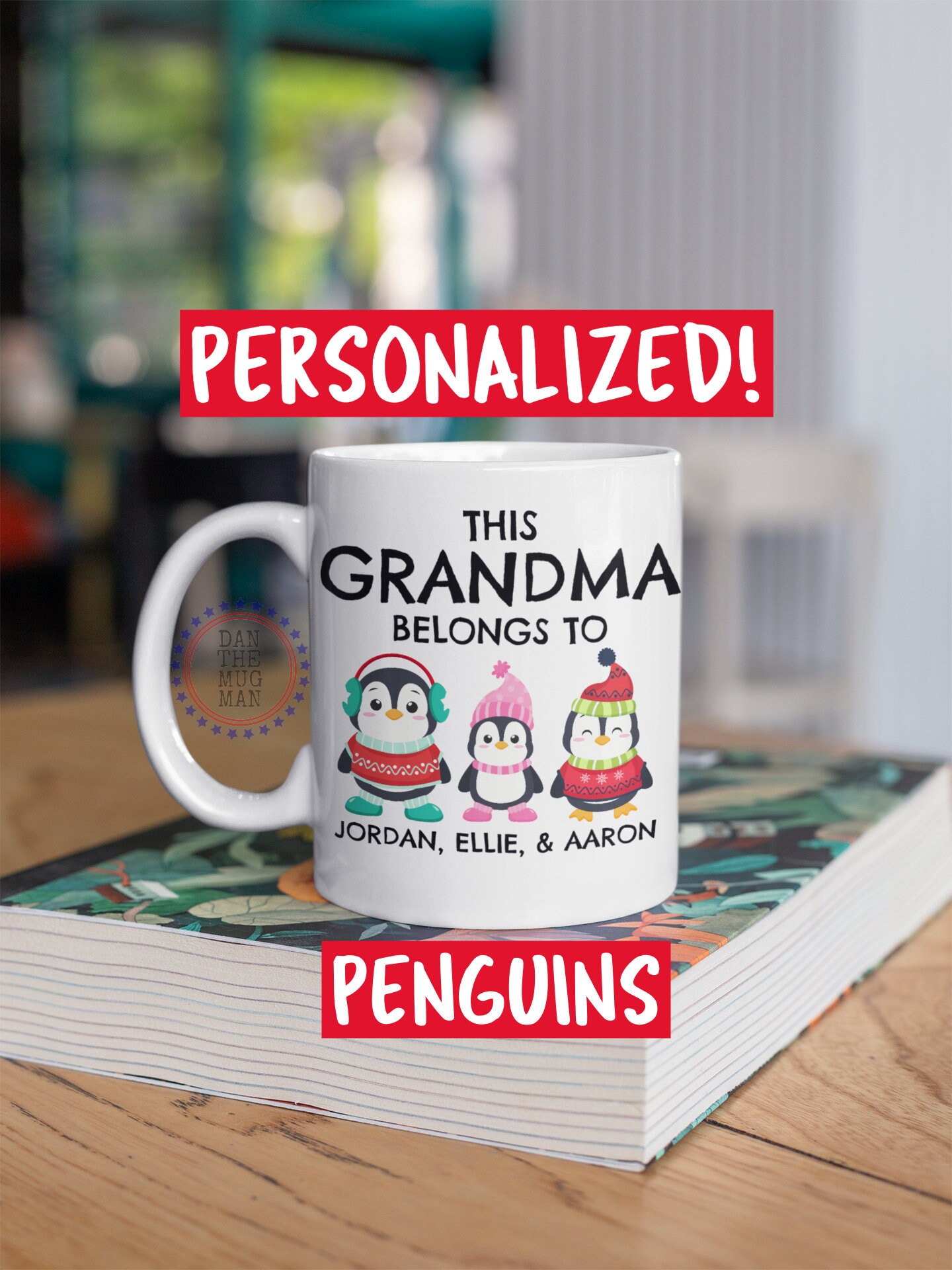 Grandma With Grandkids Name Christmas Personalized T Shirt, This