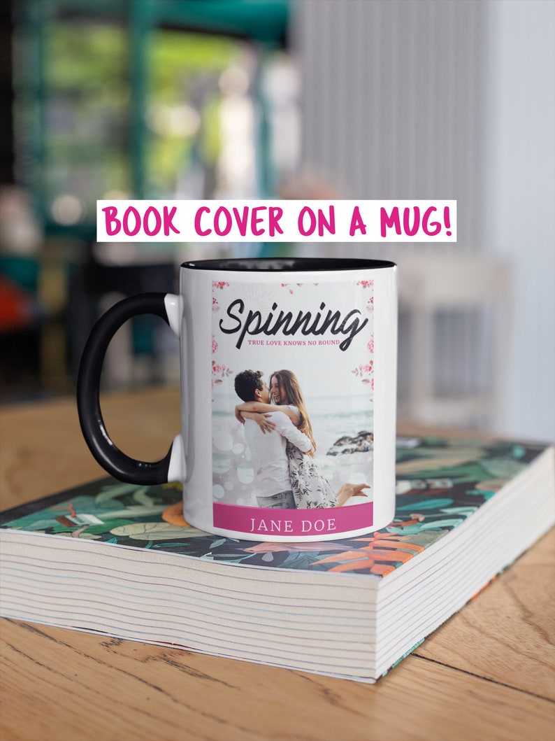 Book Cover on Mug Book Cover Gift Personalized Author Coffee Etsy
