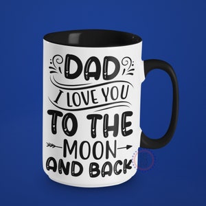 Ich liebe dich bis zum Mond und zurück, Vatertags-Kaffeetasse-Geschenkset, Vatertagsgeschenk von Tochter, Vater-Geburtstags-Geschenken, Vater-Geschenken von Tochter