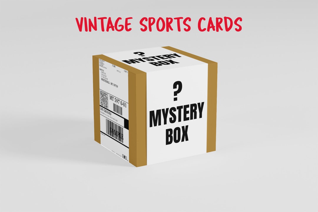 50, 100 Vintage Sports Cards Mystery Box, Gift for Sports Fanatic, Gift