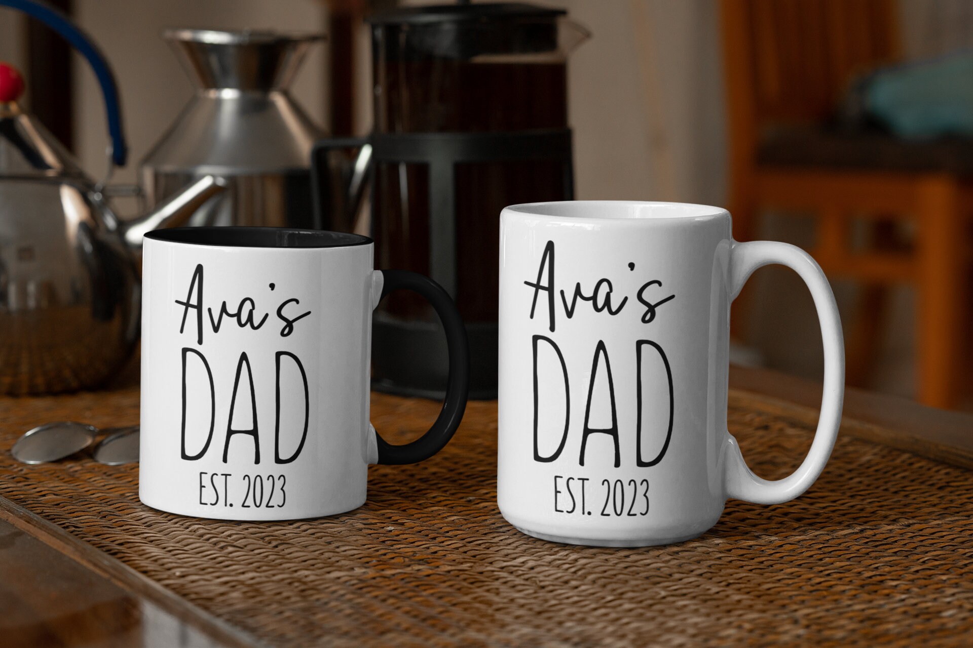 New Mom and Dad Mug Set Custom Personalized With Baby's Etsy