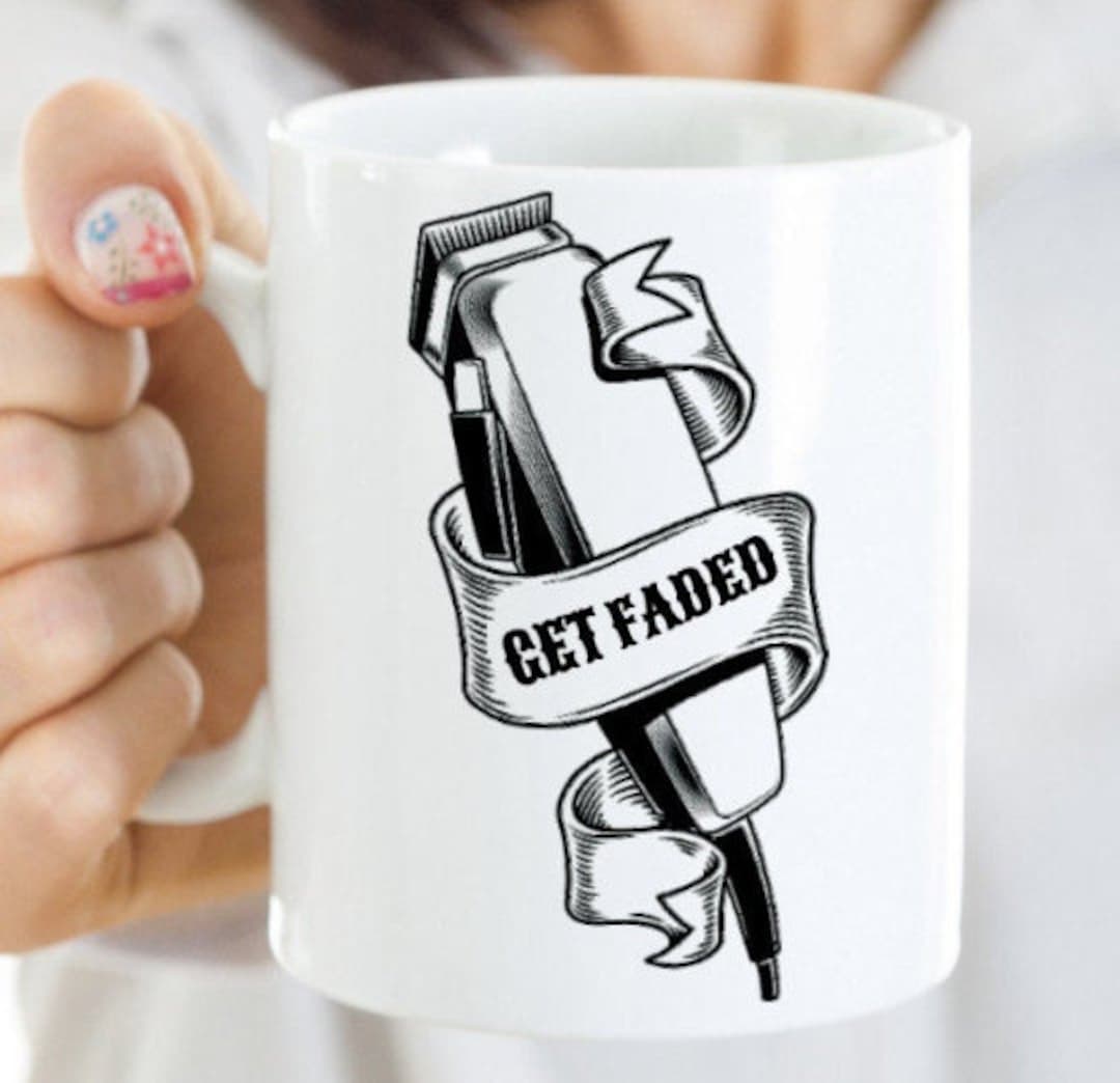 Get Faded Barber Coffee Mug, Barber Graduation Gift, Mug for New Barber