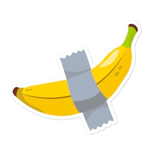 Bananen Aufkleber für Laptop, Süße Bananenschalen Aufkleber, Laptop Bananen Aufkleber