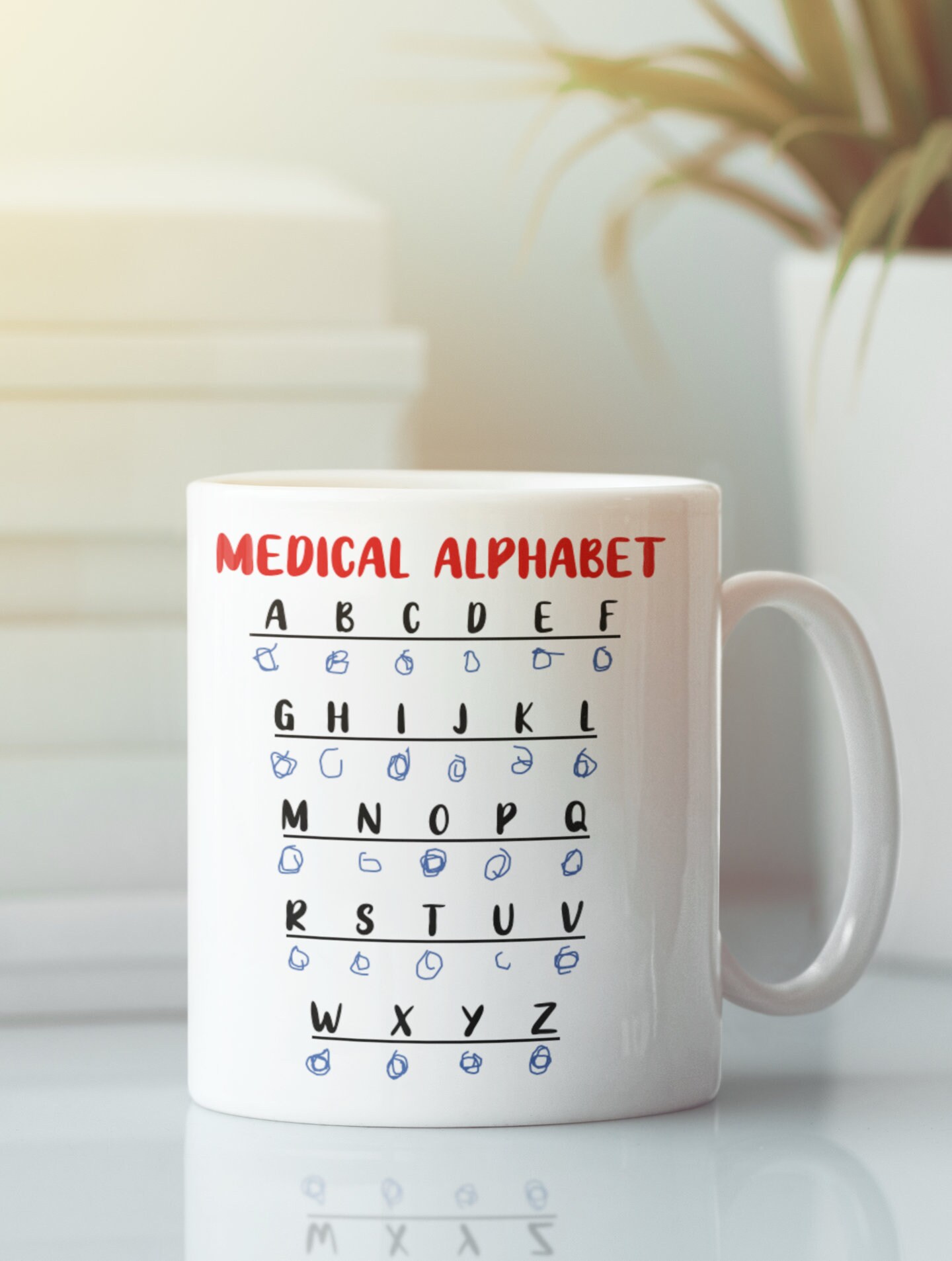 Medical Alphabet, Doctor Mug, Funny Doctor Mug, Doctor Handwriting, Doctor Signature,  Doctor Gift, Doctor Gifts, Doctor Funny