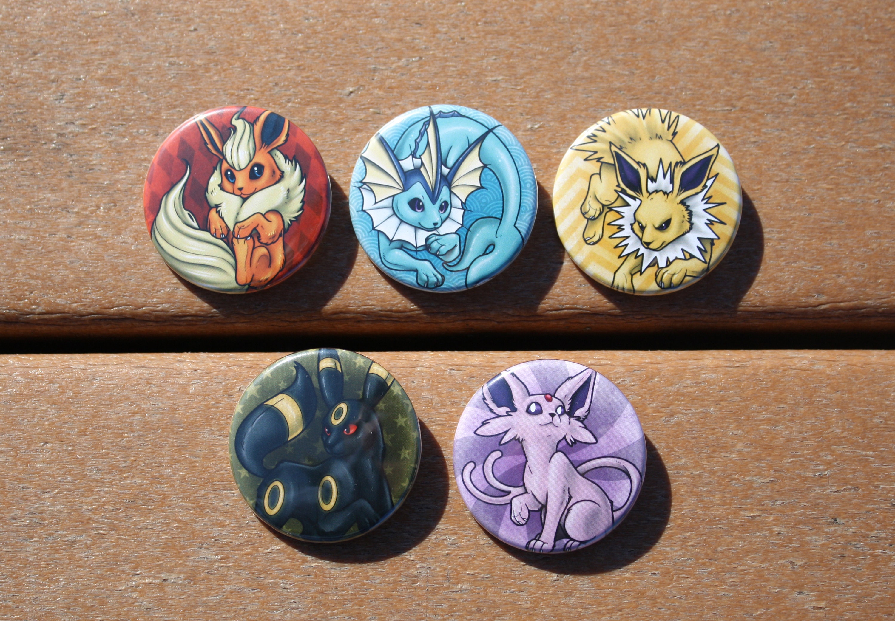 Ditto Eeveelution Buttons Pokemon Kawaii Pin Back Buttons 