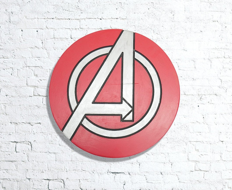 Avengers Wooden Logo Sign Avengers Wall Decor Avengers Hand Etsy
