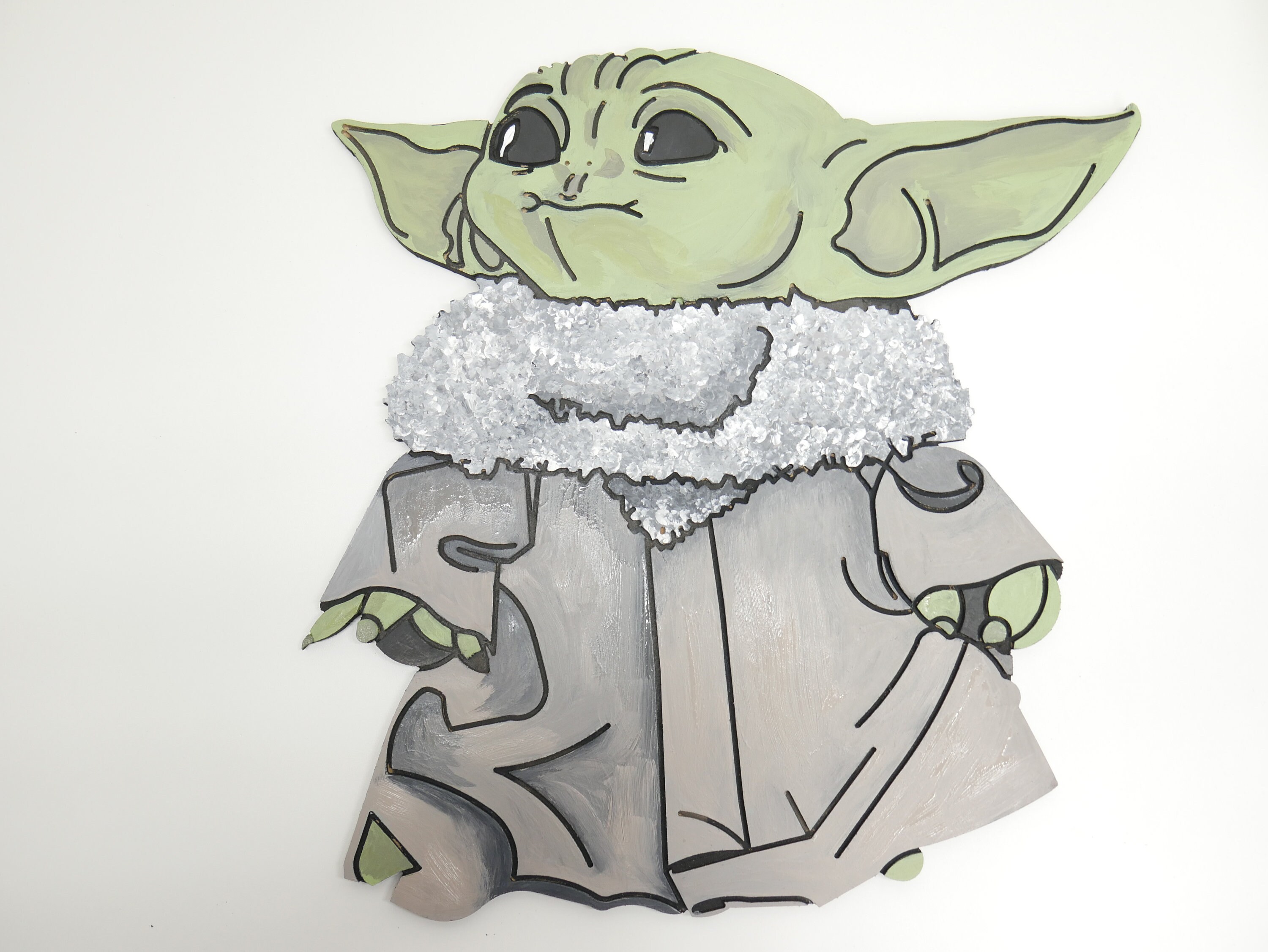 Baby Yoda Wood Sign Yoda Room Wall Decor Star Wars Hand Made Etsy
