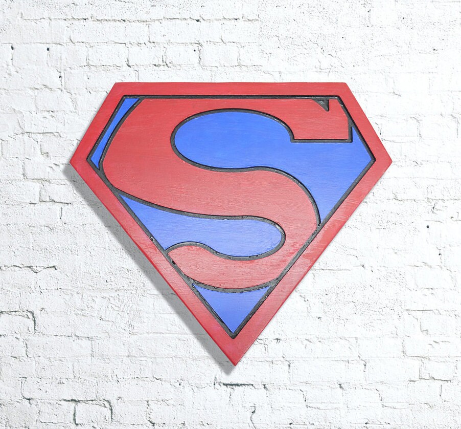 Superman Wood Sign Superman Room Wall Decor DC Comic Hand Etsy