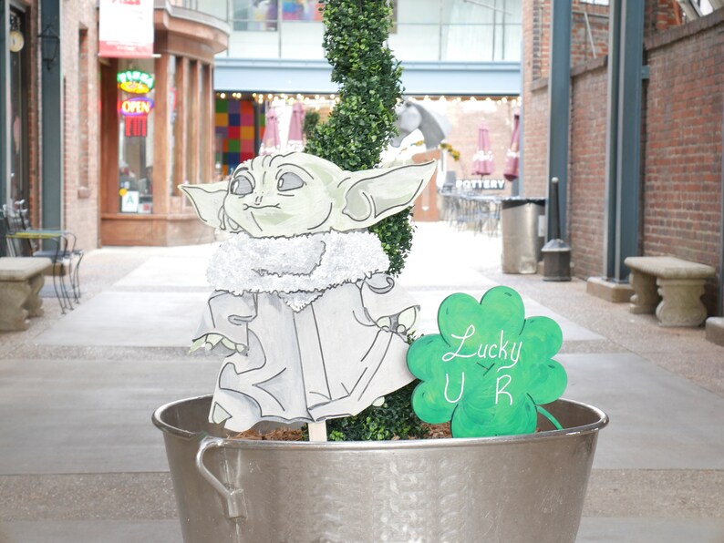 Baby Yoda Wood Sign Yoda Room Wall Decor Star Wars Hand Made Etsy