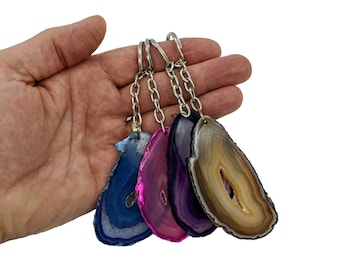 Agate key ring