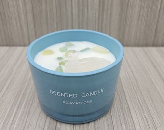 Candle with crystals soy wax candle