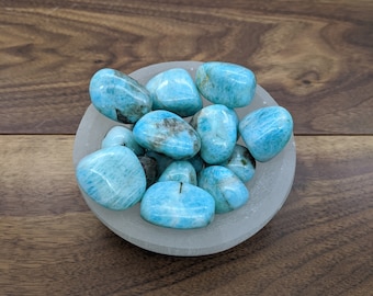 Polished stone Amazonite, rolled stone amazonite, tumbled stone