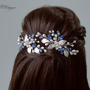 Silver bridesmaid hair accessories sales