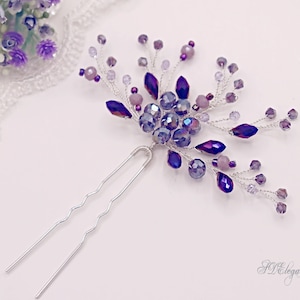 Purple Wedding Hair Pin, Lavender Hair Pin, Lilac Hair Pin, Violet Bridal Hair Piece, Purple Headpiece, Bridesmaid Gift, Bridesmaid Hair Pin