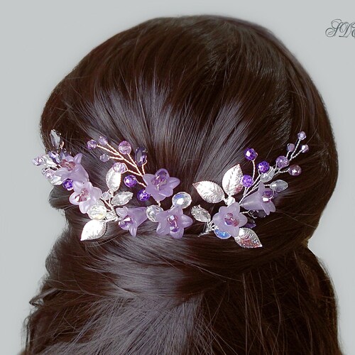 Purple Flower Wedding Hair Pins Lavender Hair Pin Set Lilac - Etsy Purple Flower Wedding Hair Pins Lavender Hair Pin Set Lilac - Etsy