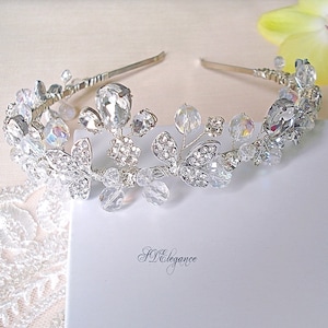 Swarovski Tiara, Crystal Bridal Wedding Tiara, Quinceanera Tiara, Silver Crystal Tiara, First Communion Headpiece, Princess Tiara Crown