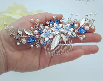 Set Fascia E Forcine Farfalla Blu: 1 Fascia E 8 Clip In Plastica, Accessori Capelli Creativi Per Donne E Ragazze