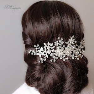 Wedding Hair Comb, Bridal Headpiece Crystal, Swarovski Crystal Side Headpiece, Rhinestone Hair Comb, Diamond Hair Piece, Crystal Hair Vine