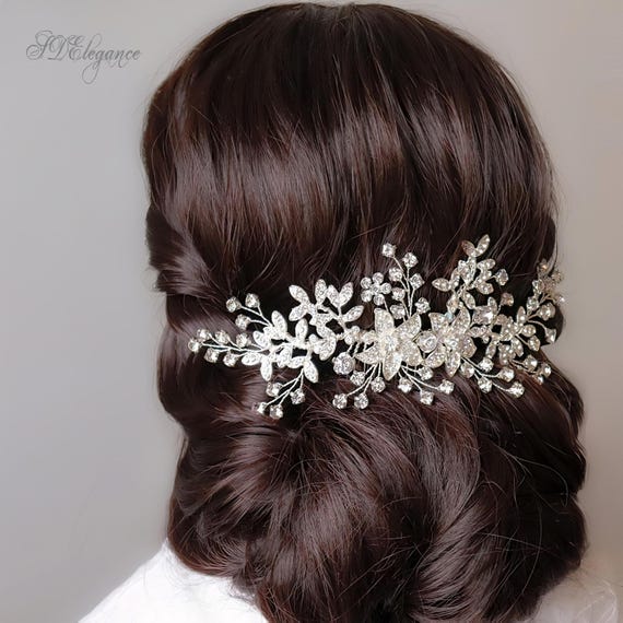 Wedding Hair Comb, Bridal Headpiece Crystal, Swarovski  display picture 1