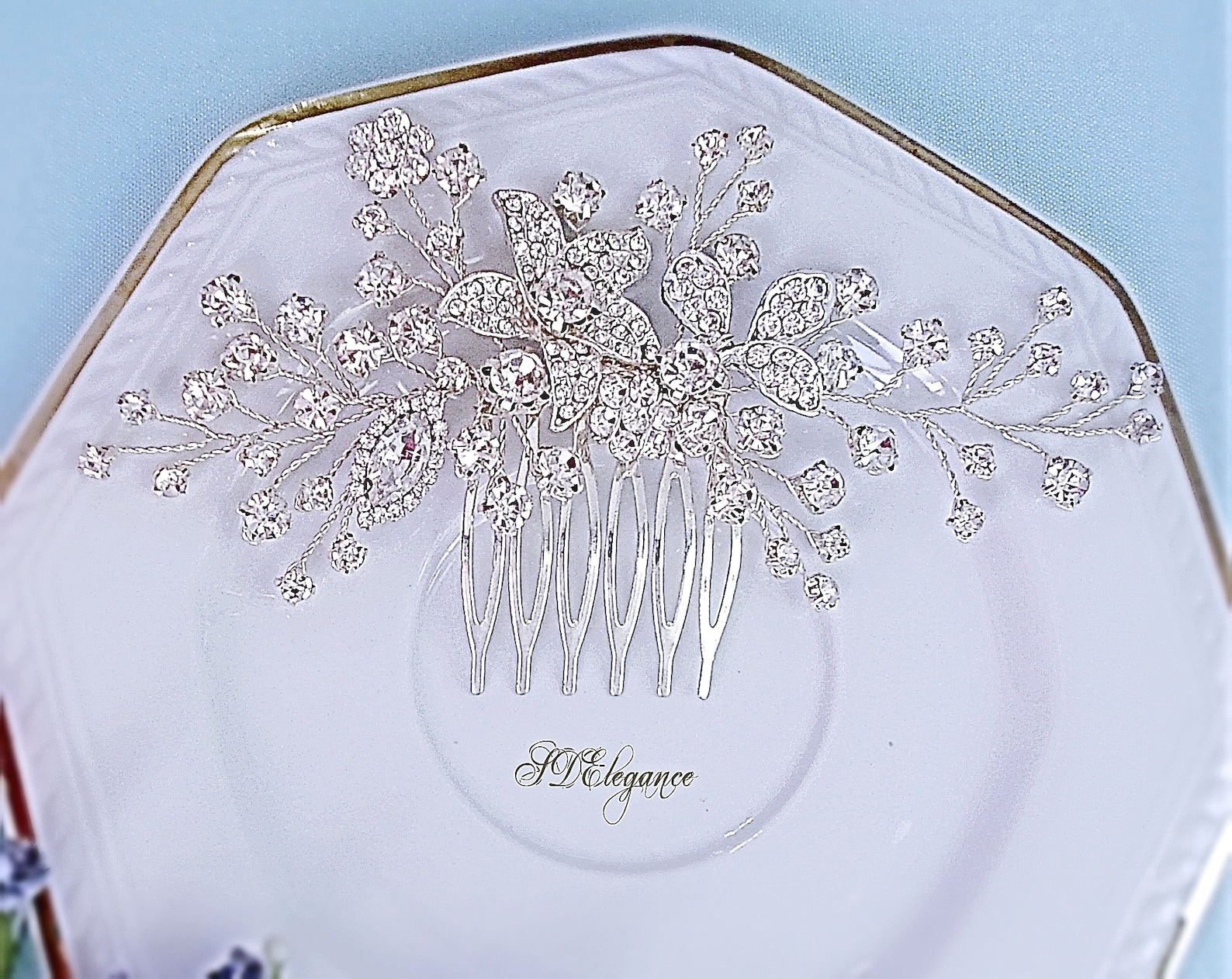 Rhinestone Hair Comb Diamond Hair Piece Swarovski Crystal Etsy