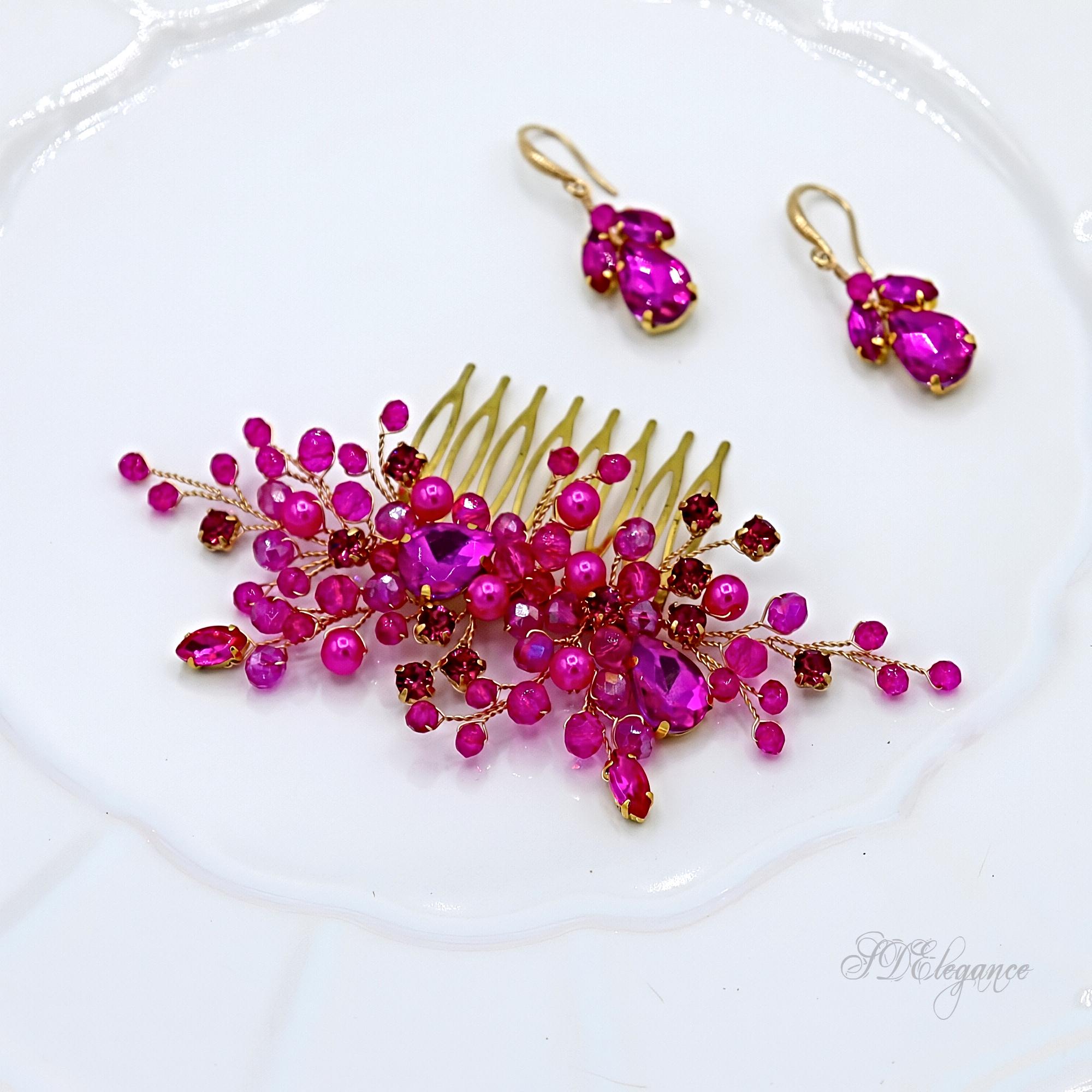Atoden Haarspangen Für Damen - Haarschmuck In Hellrosa & Hot Pink
