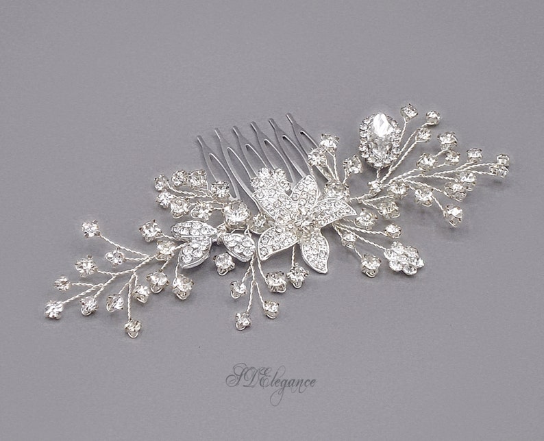 Rhinestone Hair Comb Diamond Side Hair Comb Crystal Hair Etsy