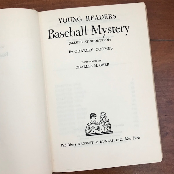 Young Readers BASEBALL MYSTERY (Sleuth at Shortstop) by Charles Coombs