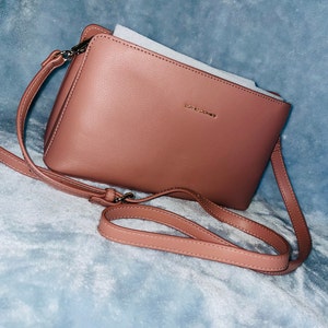 David Jones Pink Solid Sling Bag