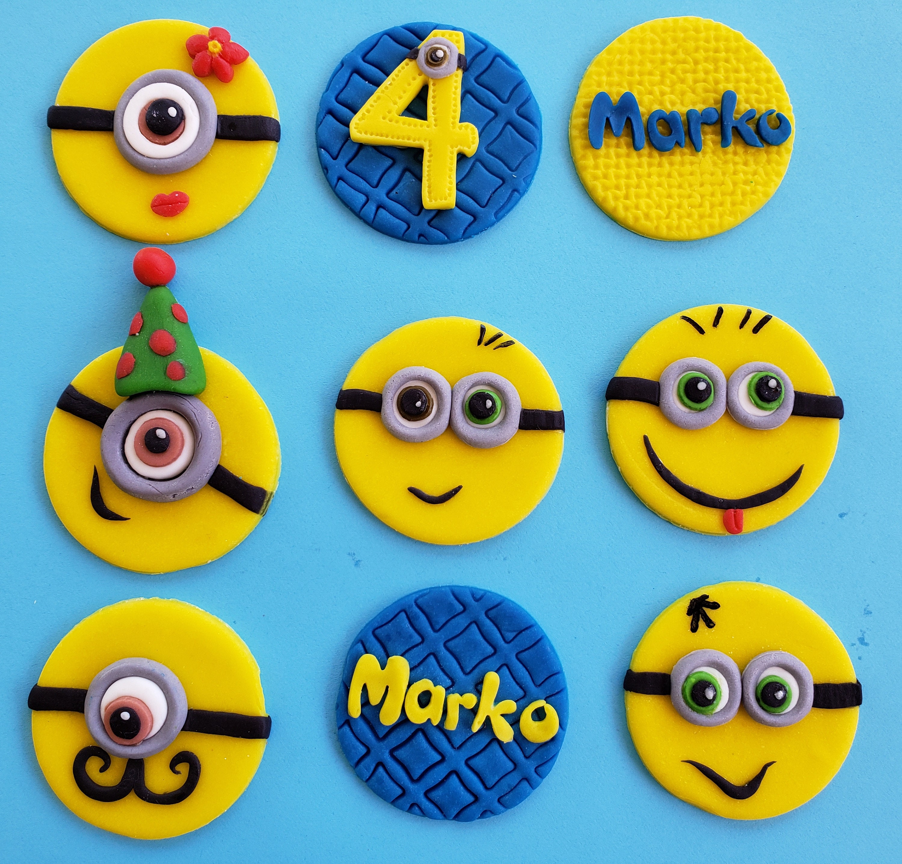 Minion Edible Cupcake Toppers