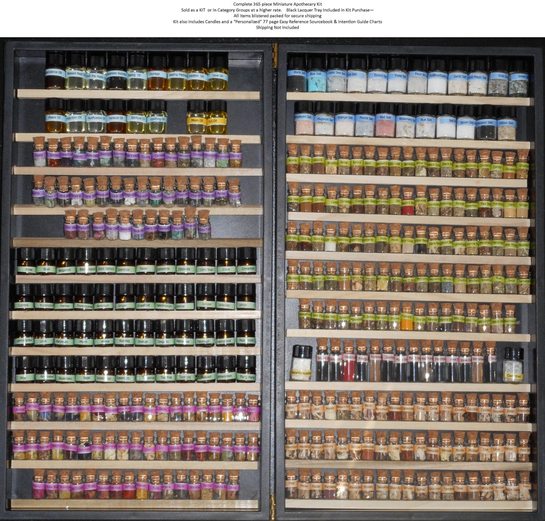 Miniature Apthecary Scripts Miniature Apothecary of Herbs Oils Crystals Woods Dried Flowers Incense ...