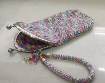 case for glasses, beaded handbag-case, small handbag