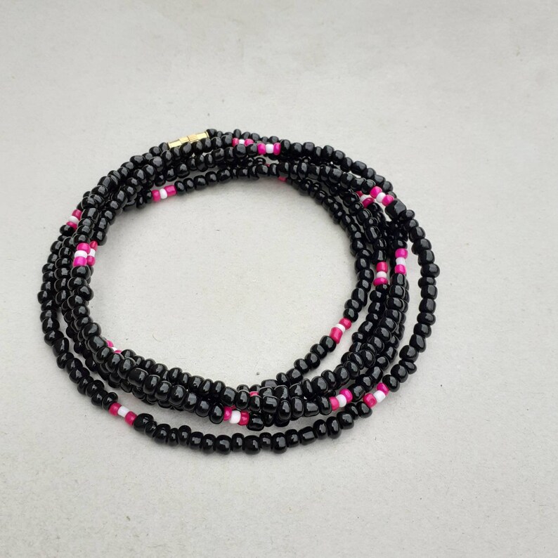 Body jewellery 4Black African Waist Beads- African Waist Beads Waist chains Belly Chains,Waist accessory Waist beads