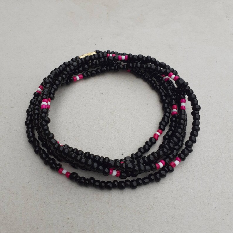 Body jewellery 4Black African Waist Beads- African Waist Beads Waist chains Belly Chains,Waist accessory Waist beads