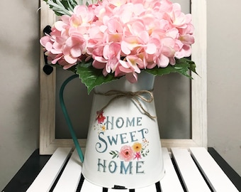 Farmhouse Floral Arrangement, Everyday Decor Floral Arrangement, Country floral arrangement, Floral Arrangements, Rustic Table Decor,