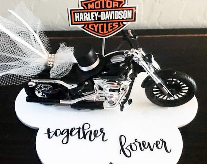 Harley Davidson Wedding Cake Topper,biker Wedding Cake Topper ...