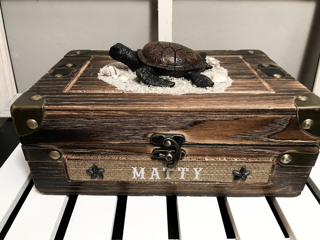 Sea Turtle Keepsake Box: Personalized Beach Theme Trinket Box - Etsy
