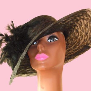Black Large Brim Designer Hat For Women, Hats For Horse Races, Kentucky Derby Hats, Royal Ascot Hats, Ladies Fashion Hats, Formal Dress Hats