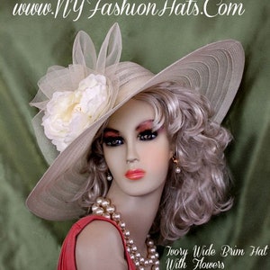 Hats For Horse Races, Kentucky Derby Hat, Wide Brim Designer Hat, Purple Red Couture Fashion Hat Women, Brides Bridal Custom, NYFashionHats