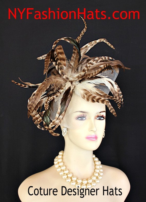 NWT DRAMATIC WHITE FASCINATOR HEADPIECE Needzo White Fascinator for Women, Derby, Church, and Tea  main image 2