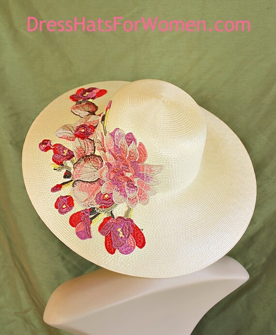 Women’s Beige Floral Wide-Brim Fashion Hat ZHENHONG Sun Hats for Women Foldable Flower Sunproof Straw  main image 3